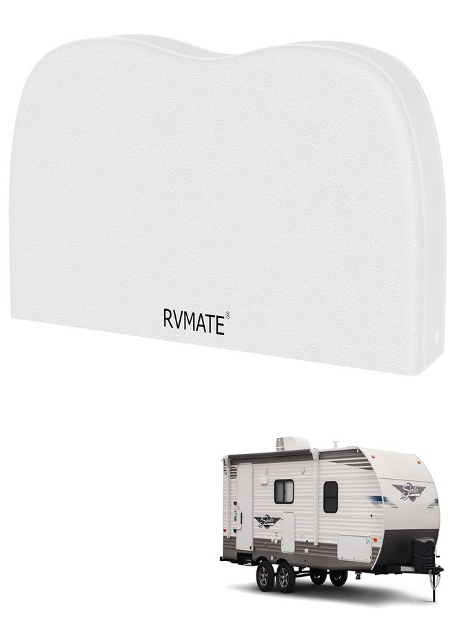 RVMATE أغطية إطارات RVMATE للمركبات الترفيهية، غطاء عجلة مزدوج المحور (عبوة واحدة) يناسب الإطارات بقطر 27-30 بوصة، أغطية إطارات بيضاء مزدوجة مقاومة للماء والأشعة فوق البنفسجية، ملحقات للشاحنات والمقطورات - Image 1